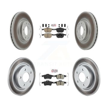 Front Rear Ceramic Pads And Coated Disc Brake Rotors Kit For Mazda 3 Sport KGA-104849