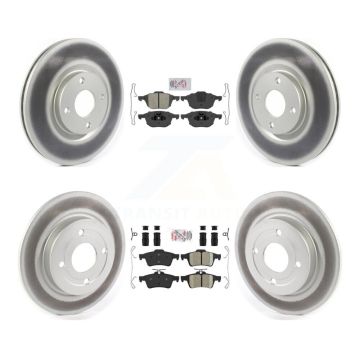 Front Semi-Metallic Rear Ceramic Pad Coat Brake Rotor Kit For 2018-2022 Ford EcoSport AWD KGA-104858