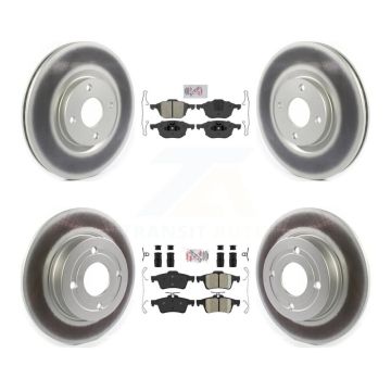 Front Semi-Metallic Rear Ceramic Pad Coat Brake Rotor Kit For 2018-2021 Ford EcoSport FWD KGA-104859