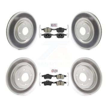 Front Semi-Metallic Rear Ceramic Pad Coat Brake Rotor Kit For 2018-2022 Ford EcoSport AWD KGA-104860