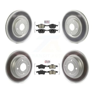 Front Semi-Metallic Rear Ceramic Pad Coat Brake Rotor Kit For 2018-2021 Ford EcoSport FWD KGA-104861