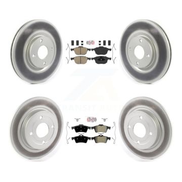 Front Ceramic Rear Semi-Metallic Pad Coat Brake Rotor Kit For 2018-2022 Ford EcoSport AWD KGA-104862