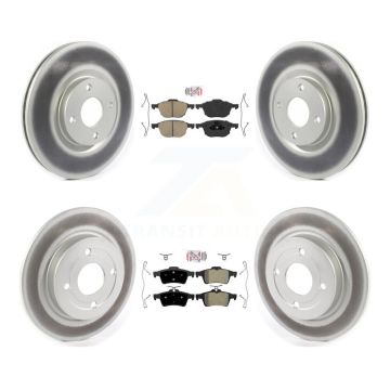 Front Ceramic Rear Semi-Metallic Pad Coat Brake Rotor Kit For 2018-2022 Ford EcoSport AWD KGA-104863