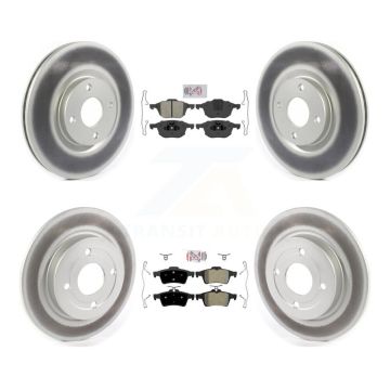 Front Rear Semi-Metallic Pad Coated Disc Brake Rotors Kit For 2018-2022 Ford EcoSport AWD KGA-104864