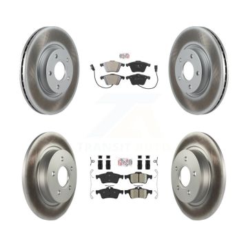 Front Semi-Metallic Rear Ceramic Pads And Coated Disc Brake Rotors Kit For Volvo S40 KGA-104872