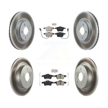 Front Semi-Metallic Rear Ceramic Pads And Coated Disc Brake Rotors Kit For Volvo S40 KGA-104873
