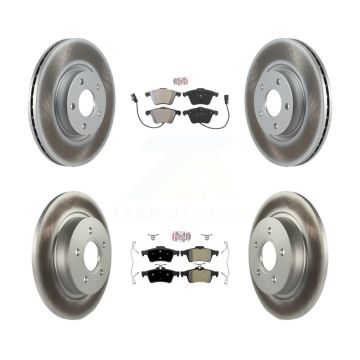 Front Rear Semi-Metallic Pads And Coated Disc Brake Rotors Kit For Volvo S40 KGA-104874