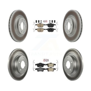 Front Ceramic Rear Semi-Metallic Pad Coat Disc Brake Rotors Kit For 2006 Mazda 5 To 02 06 KGA-104875
