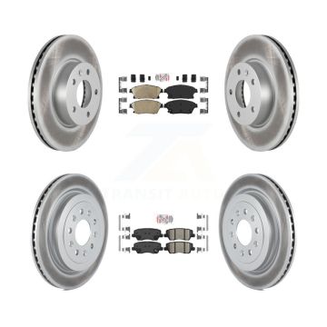 Front Rear Ceramic Pads And Coated Disc Brake Rotors Kit For Cadillac ATS KGA-104882