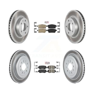 Front Rear Ceramic Pads And Coated Disc Brake Rotors Kit For Cadillac ATS KGA-104883