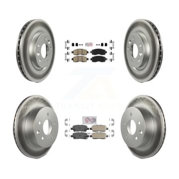 Front Rear Ceramic Pads And Coated Disc Brake Rotors Kit For Nissan LEAF KGA-104900