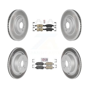 Front Rear Ceramic Pads And Coated Disc Brake Rotors Kit For INFINITI G35 Q60 KGA-104912
