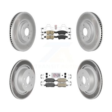 Front Rear Ceramic Pads And Coated Disc Brake Rotors Kit For INFINITI G35 Q60 KGA-104913