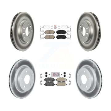 Front Rear Ceramic Pads And Coated Disc Brake Rotors Kit For Nissan Qashqai Rogue Sport KGA-104928
