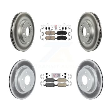 Front Rear Ceramic Pads And Coated Disc Brake Rotors Kit For Nissan Qashqai Rogue Sport KGA-104929