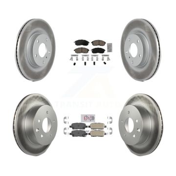 Front Rear Ceramic Pad Coated Brake Rotor Kit For INFINITI G35 With Single Piston Caliper KGA-104930