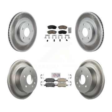 Front Rear Ceramic Pads And Coated Disc Brake Rotors Kit For Nissan Altima KGA-104934