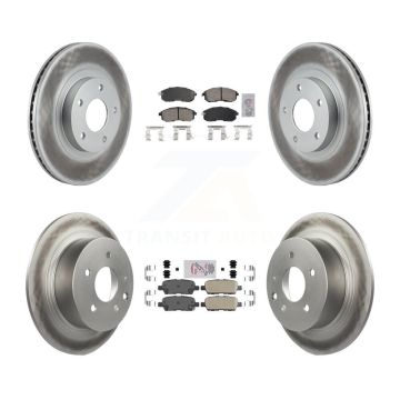 Front Rear Ceramic Pads And Coated Disc Brake Rotors Kit For Nissan Altima KGA-104937