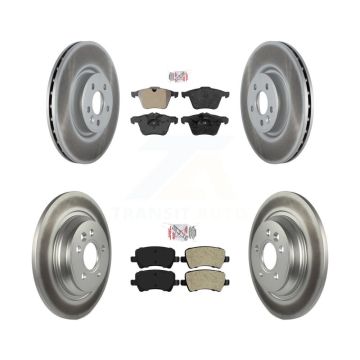 Front Rear Semi-Metallic Pads And Coated Disc Brake Rotors Kit For Volvo S60 V70 KGA-104941