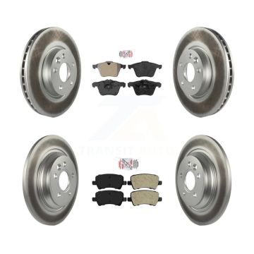 Front Rear Semi-Metallic Pads And Coated Disc Brake Rotors Kit For Volvo V70 KGA-104942