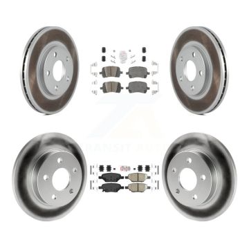 Front Rear Ceramic Pads And Coated Disc Brake Rotors Kit For Chevrolet Malibu Pontiac G6 KGA-104943