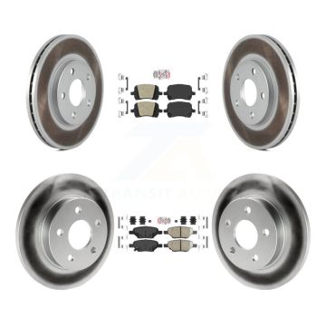 Front Rear Ceramic Pads And Coated Disc Brake Rotors Kit For Chevrolet Malibu Pontiac G6 KGA-104944