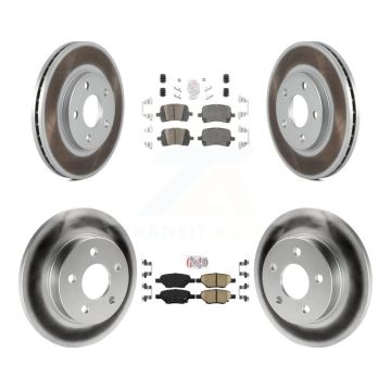 Front Rear Ceramic Pads And Coated Disc Brake Rotors Kit For Chevrolet Malibu Pontiac G6 KGA-104945