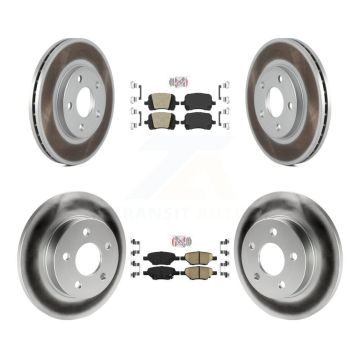 Front Rear Ceramic Pads And Coated Disc Brake Rotors Kit For Chevrolet Malibu Pontiac G6 KGA-104946