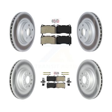 Front Rear Semi-Metallic Pad Coat Disc Brake Rotor Kit For Tesla X S With Brembo Calipers KGA-104989