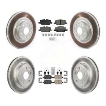 Front Rear Ceramic Pad Coated Disc Brake Rotor Kit For 2022 Chevrolet Camaro LT with 2.0L KGA-104994