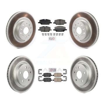 Front Rear Ceramic Pad Coated Disc Brake Rotor Kit For 2022 Chevrolet Camaro LT with 2.0L KGA-104996