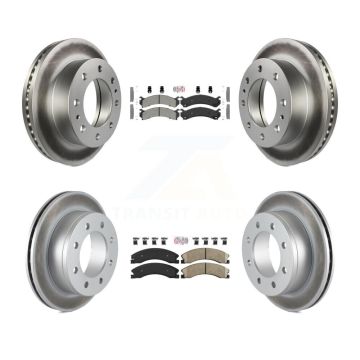 Front Semi-Metallic Rear Ceramic Pad Coat Disc Brake Rotor Kit For Chevrolet Express 4500 KGA-105003