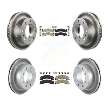 Front Rear Ceramic Pads And Coated Disc Brake Rotors Kit For Chevrolet Express 4500 KGA-105004