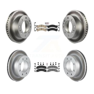 Front Ceramic Rear Semi-Metallic Pad Coat Disc Brake Rotor Kit For Chevrolet Express 4500 KGA-105006