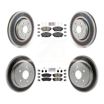 Front Rear Ceramic Pads And Coated Disc Brake Rotors Kit For 2018 Toyota C-HR KGA-105018