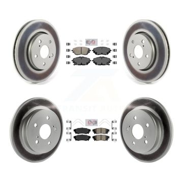 Front Rear Ceramic Pads And Coated Disc Brake Rotors Kit For 2018 Toyota C-HR KGA-105019