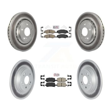 Front Rear Ceramic Pads And Coated Disc Brake Rotors Kit For 2021-2023 Honda Odyssey KGA-105021
