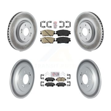 Front Rear Ceramic Pad Coat Brake Rotors Kit For Kia Sportage With Electric Parking KGA-105025
