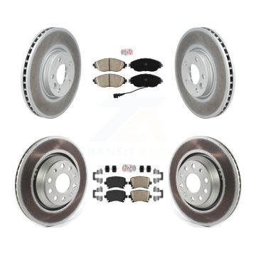 Front Rear Ceramic Pads And Coated Disc Brake Rotors Kit For Volkswagen CC KGA-105035