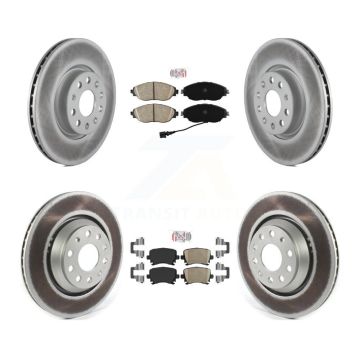 Front Rear Ceramic Pads And Coated Disc Brake Rotors Kit For 2012 Volkswagen CC 3.6L KGA-105038