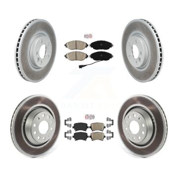 Front Rear Ceramic Pads And Coated Disc Brake Rotors Kit For Volkswagen CC KGA-105039