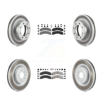 Front Rear Semi-Metallic Pad Coated Disc Brake Rotors Kit For Nissan NV2500 NV3500 NV1500 KGA-105069
