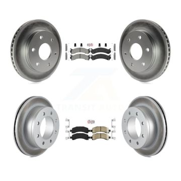 Front Semi-Metallic Rear Ceramic Pad Coat Brake Rotors Kit For Chevrolet Express 2500 GMC KGA-105074
