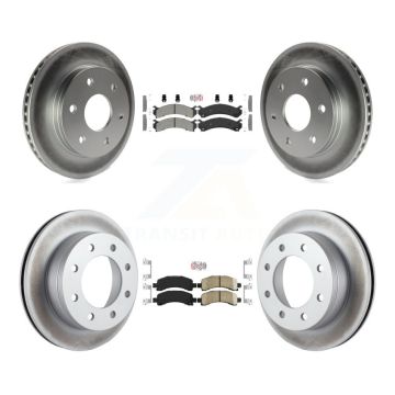 Front Semi-Metallic Rear Ceramic Pad Coat Disc Brake Rotor Kit For Chevrolet Express 2500 KGA-105076