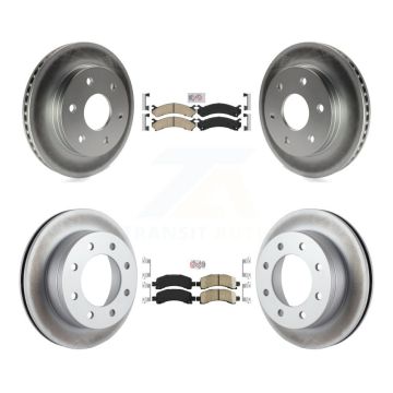 Front Rear Ceramic Pad Coat Brake Rotors Kit For Chevrolet Express 2500 With 6 Lug Wheels KGA-105077