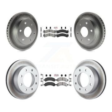 Front Rear Semi-Metallic Pad Coated Brake Rotor Kit For Chevrolet Express 2500 GAS engine KGA-105080