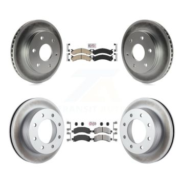 Front Ceramic Rear Semi-Metallic Pad Coat Disc Brake Rotor Kit For Chevrolet Express 2500 KGA-105081