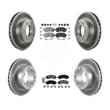 Front Semi-Metallic Rear Ceramic Pad Coat Brake Rotor Kit For Mercedes-Benz Sprinter 3500 KGA-105082