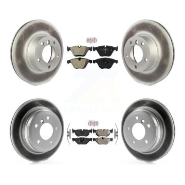 Front Rear Semi-Metallic Pad And Coated Disc Brake Rotor Kit For BMW 328i xDrive X1 328xi KGA-105091