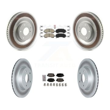 Front Rear Ceramic Pads And Coated Disc Brake Rotors Kit For INFINITI QX50 QX55 KGA-105095